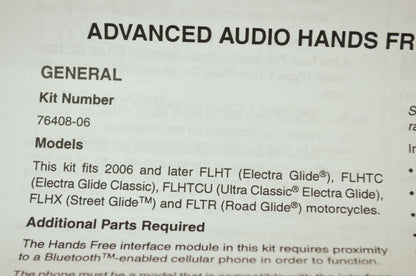 Advanced Audio Amplifier Kit 06-07 Touring Models NOS