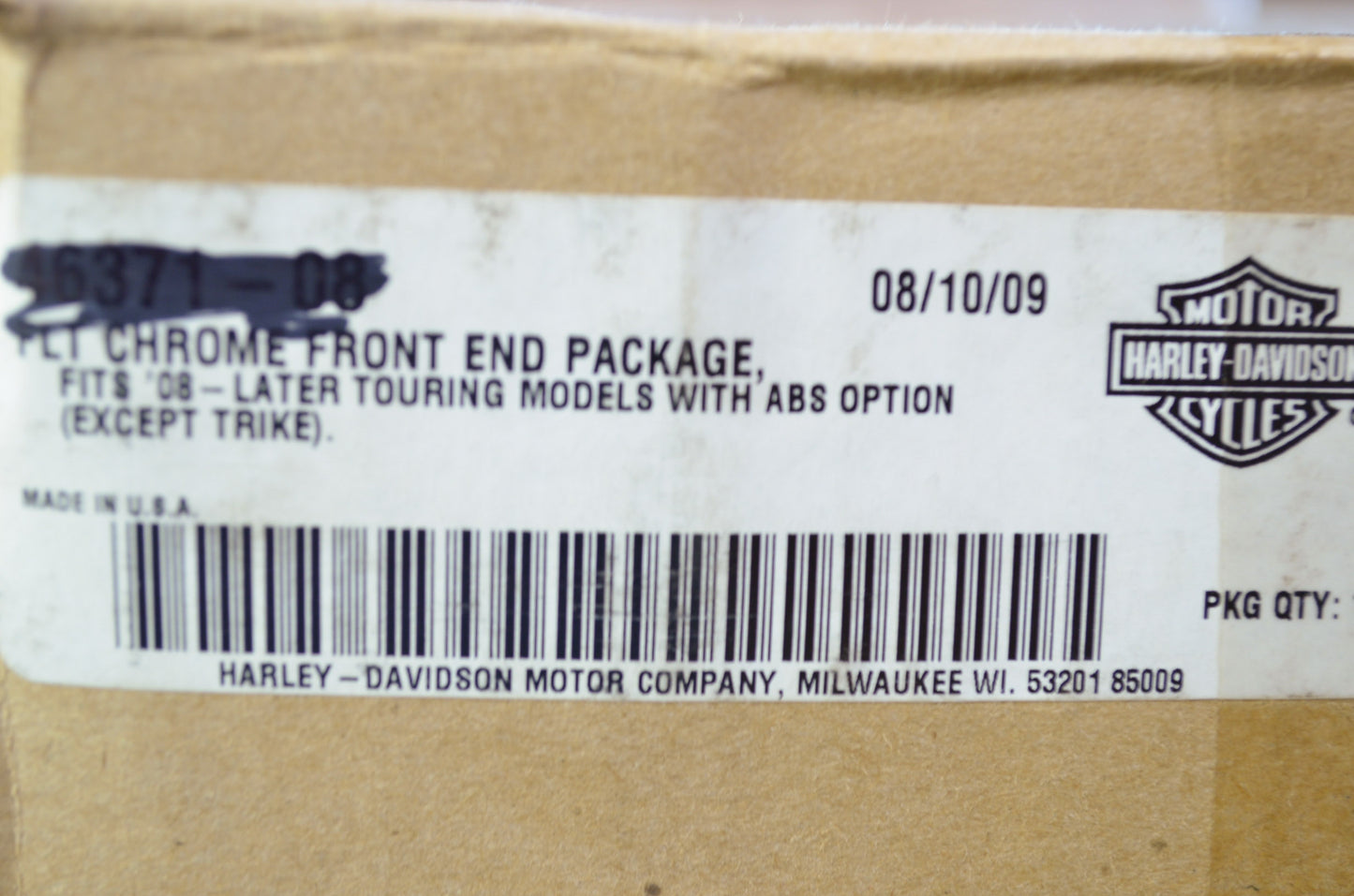 Chrome Front End Kit 2008 Touring Models NOS