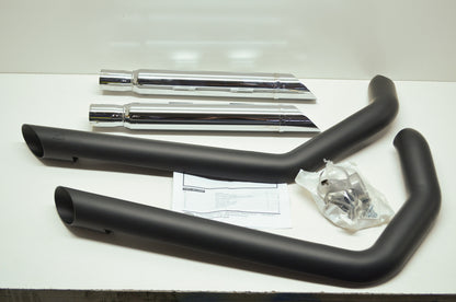 RC Components RCX104B Slip On Slash Cut Black Ceramic 06-10 Harley Sportster NOS
