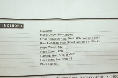 RC Components RCX104B Slip On Slash Cut Black Ceramic 06-10 Harley Sportster NOS