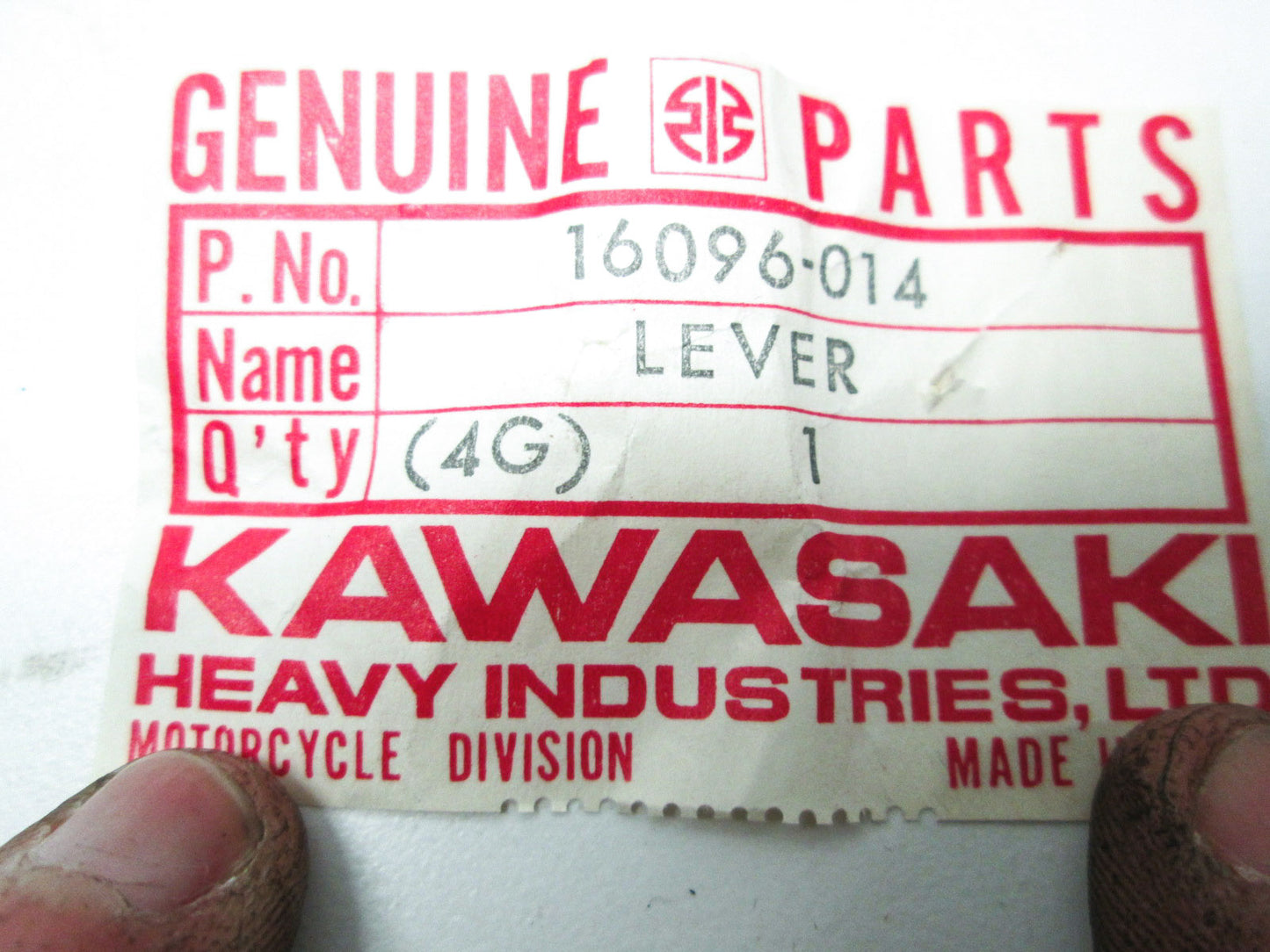OEM Kawasaki 16096-014 Oil Pump Cable Lever NOS