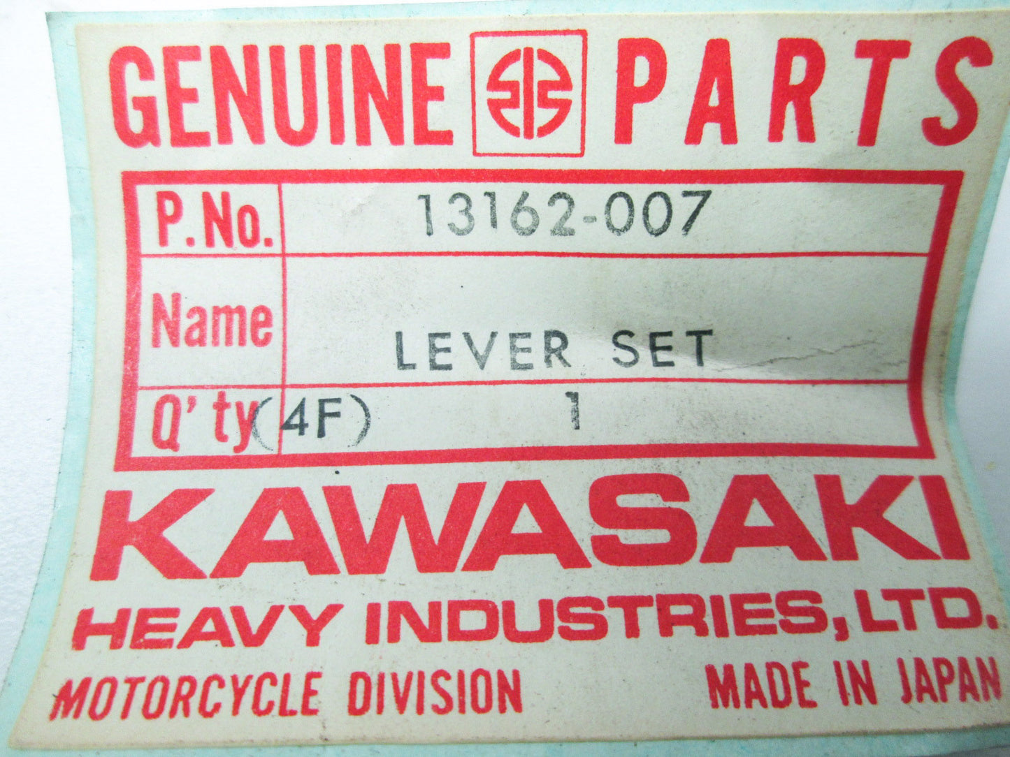 OEM Kawasaki 13162-007 Gear Change Lever Set NOS