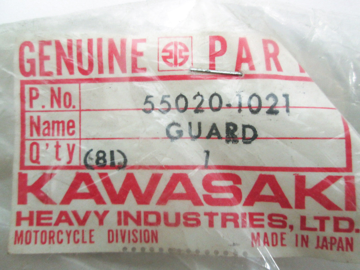 OEM Kawasaki 55020-1021 Chain Guard NOS