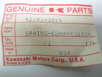 NEW OEM Kawasaki Suspension Spring Shock Absorber 92081-3515 NOS