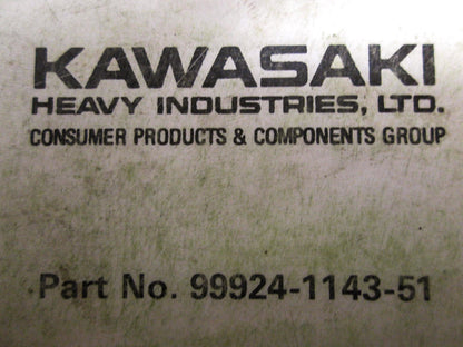 OEM Kawasaki 99924-1143-51 Service Manual Supplement KDX250D
