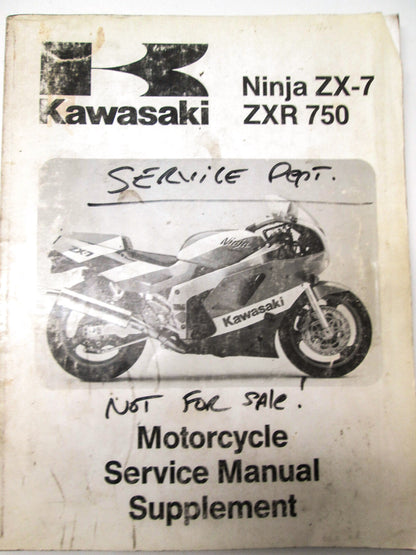 OEM Kawasaki 99924-1126-51 Service Manual Supplement ZX750H2