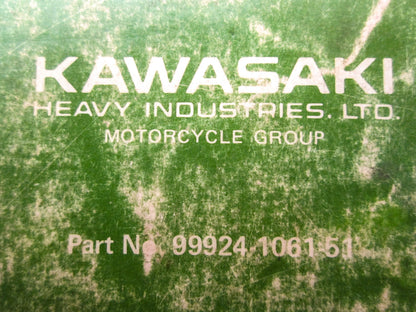 OEM Kawasaki 99924-1061-51 Service Manual Supplement ZL900/1000