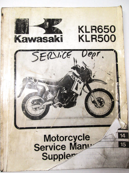 OEM Kawasaki 99924-1080-54 Service Manual Supplement KL650A