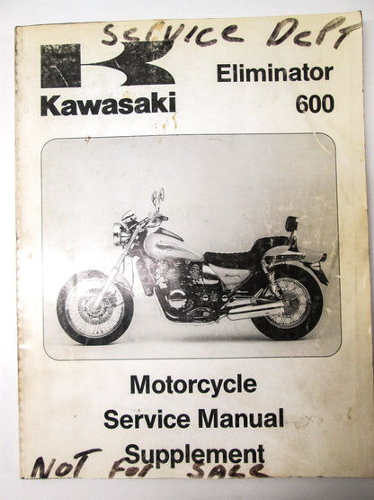 OEM Kawasaki 99924-1185-52 Service Manual Supplement ZL600B