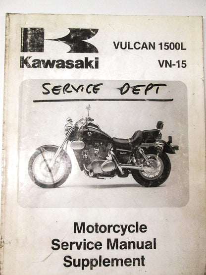 OEM Kawasaki 99924-1170-52 Service Manual Supplement VN1500C3