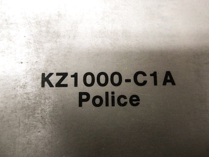 OEM Kawasaki 99963-0005-01 Service Manual Supplement KZ1000C1A