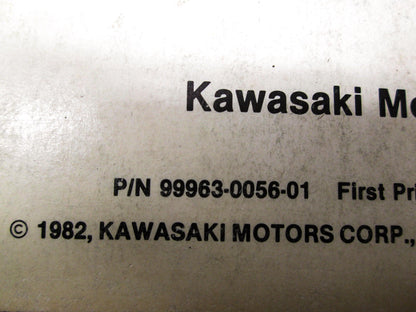 OEM Kawasaki 99963-0056-01 Service Manual Supplement KZ1000P