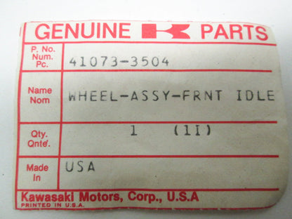 NEW OEM Kawasaki Front Idler Wheel 41073-3504 NOS