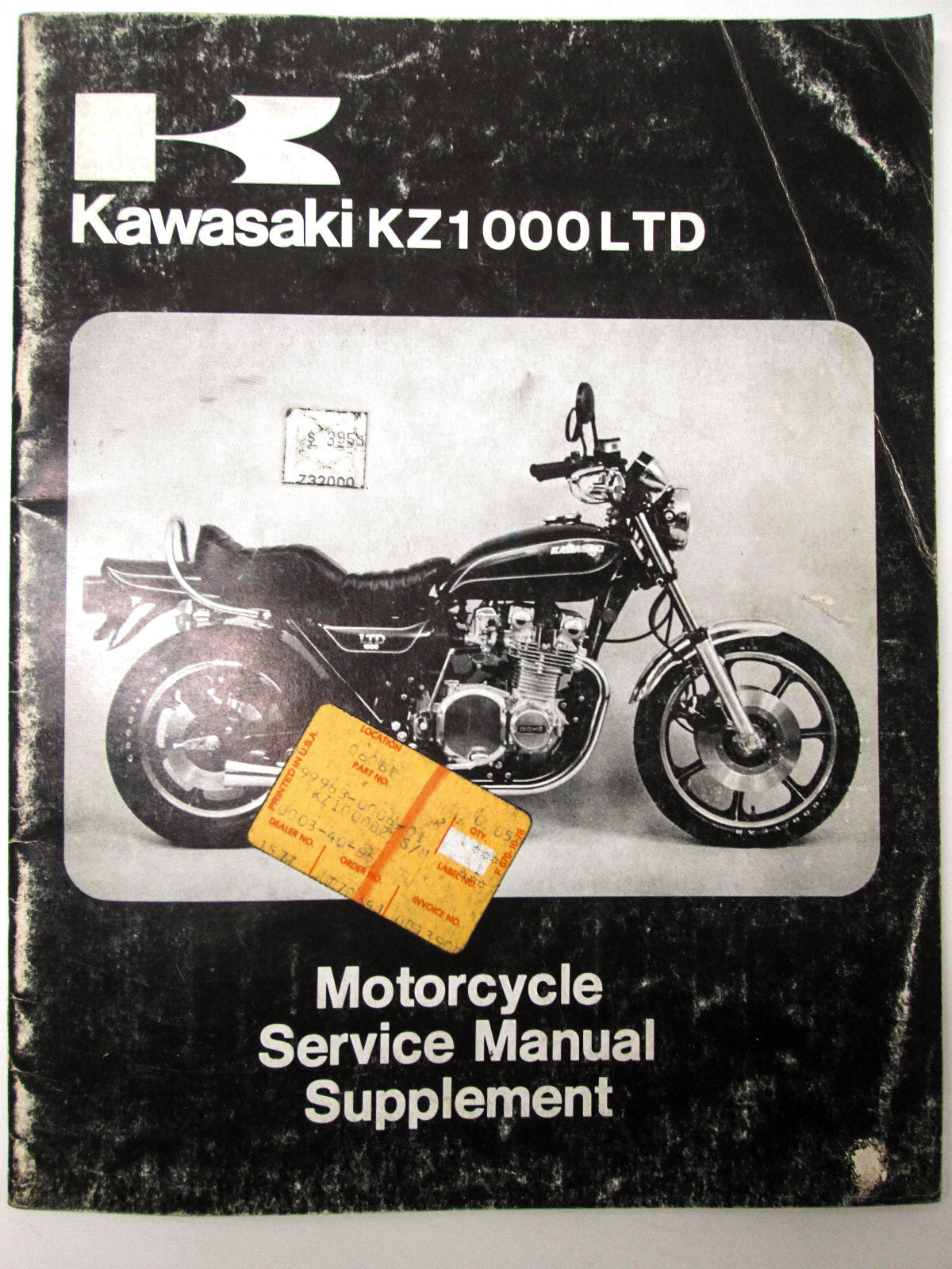 OEM Kawasaki 99963-0006-01 Service Manual Supplement KZ1000B2