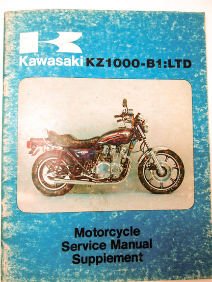 OEM Kawasaki 99963-0003-01 Service Manual Supplement KZ1000B1