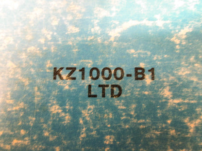 OEM Kawasaki 99963-0003-01 Service Manual Supplement KZ1000B1