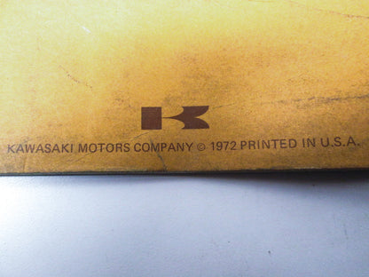 OEM Kawasaki 1973 F11 Service Manaul