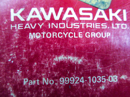 OEM Kawasaki 99924-1035-03 Service Manual ZN700A/KZ750N
