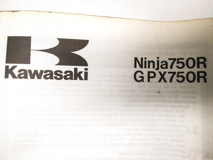 Used Kawasaki 1987 Ninja750R GPx750R Service Manual