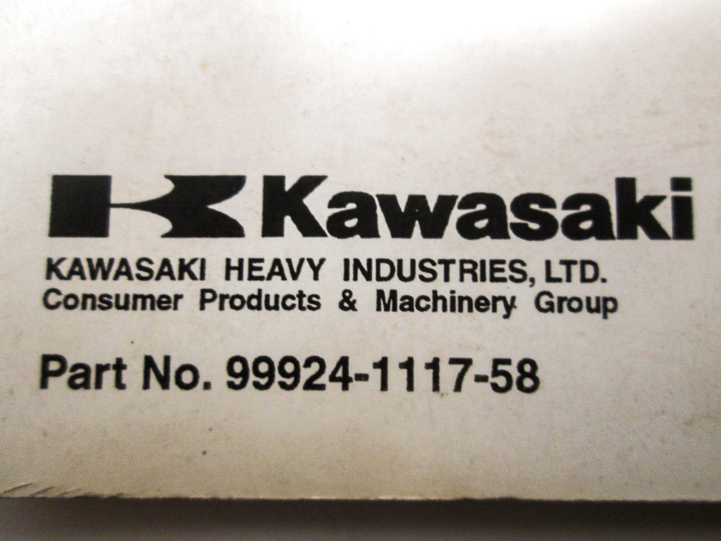 OEM Kawasaki 99924-1117-58 Service Manual Supplement KLF300C