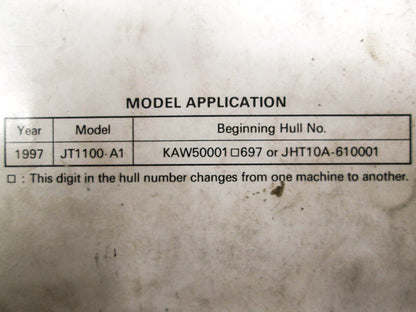 OEM Kawasaki 99924-1203-51 Service Manual Supplement JT1100A