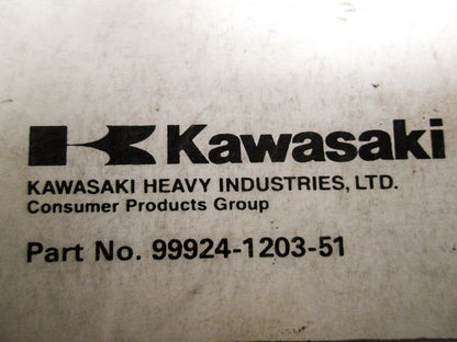 OEM Kawasaki 99924-1203-51 Service Manual Supplement JT1100A