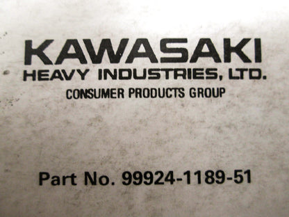 OEM Kawasaki 99924-1189-51 Service Manual Supplement JS750B