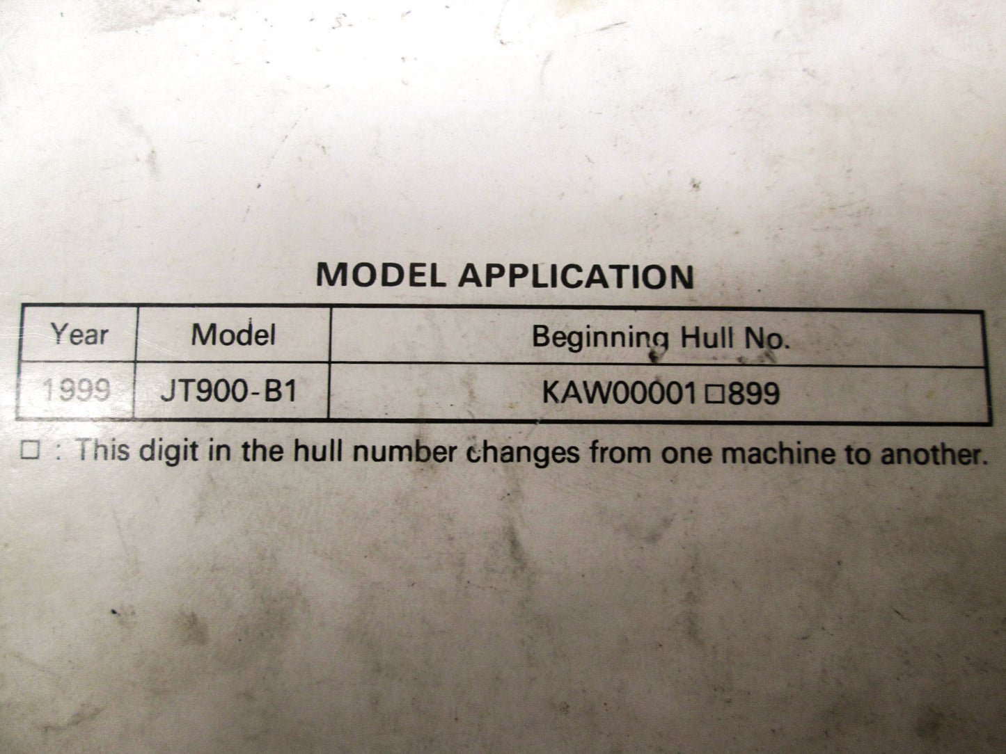 OEM Kawasaki 99924-1242-51 Service Manual Supplement JT900B1