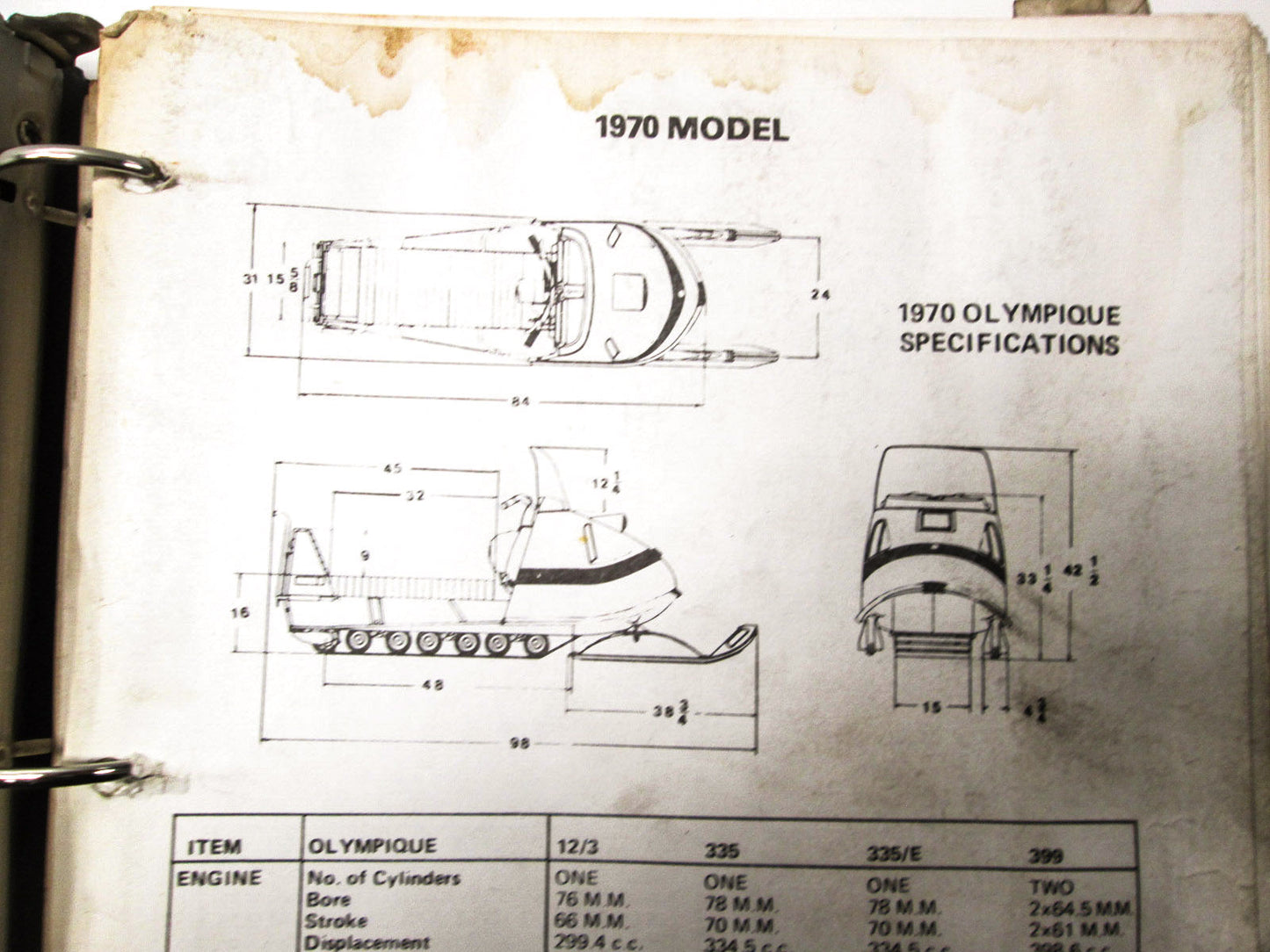 OEM Ski Doo 1970-77 Snowmobile Service Manual