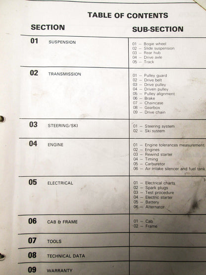 OEM Ski Doo 1978 Snowmobile Service Manual