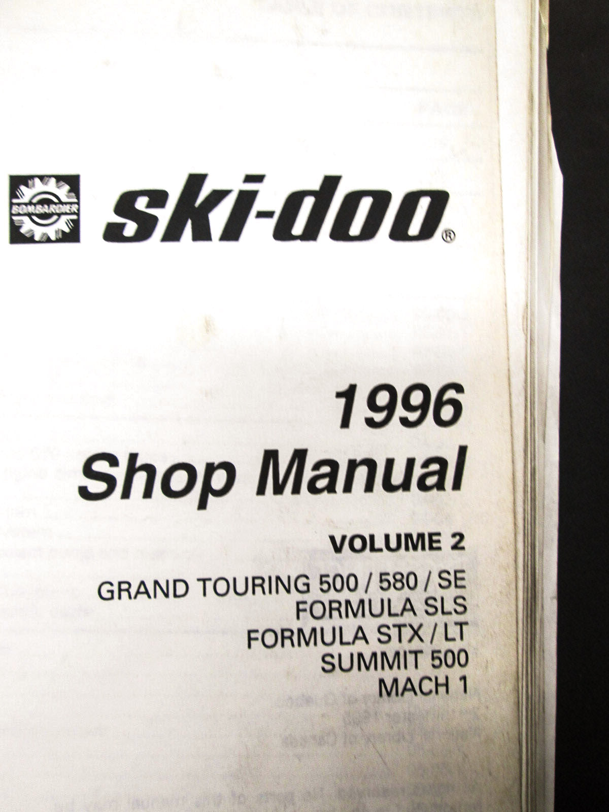 OEM Ski Doo 1996 Snowmobile Service Manual