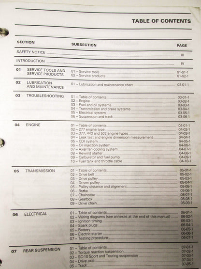 OEM Ski Doo 1998 Snowmobile Service Manual 484068000
