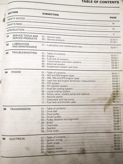 OEM Ski Doo 1998 Snowmobile Service Manual 484068200