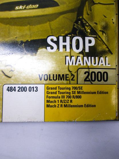 OEM Ski Doo 2000 Snowmobile Service Manual 484200013