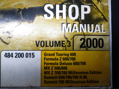 OEM Ski Doo 2000 Snowmobile Service Manual 484200015