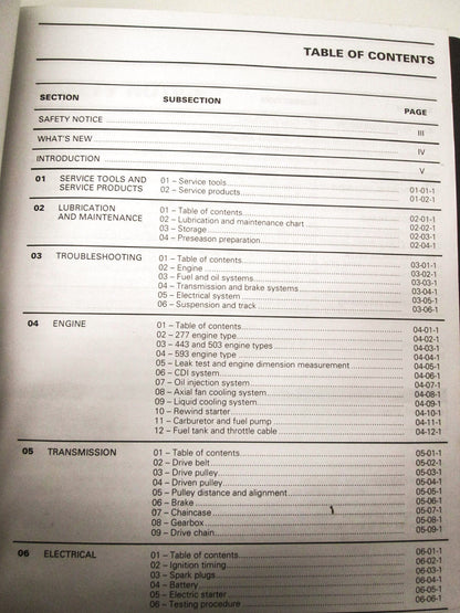 OEM Ski Doo 2002 Snowmobile Service Manual 484200032