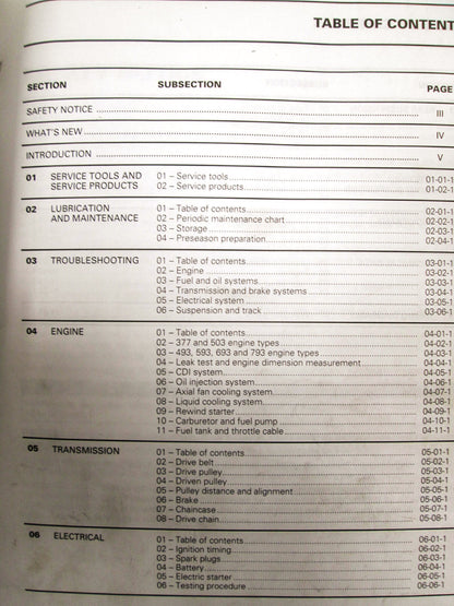 OEM Ski Doo 2002 Sowmobile Service Manual 484200036