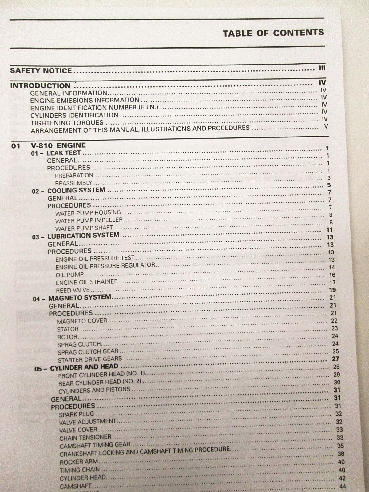 OEM Bombardier Rotax V-810 Engine Service Manual 219100230