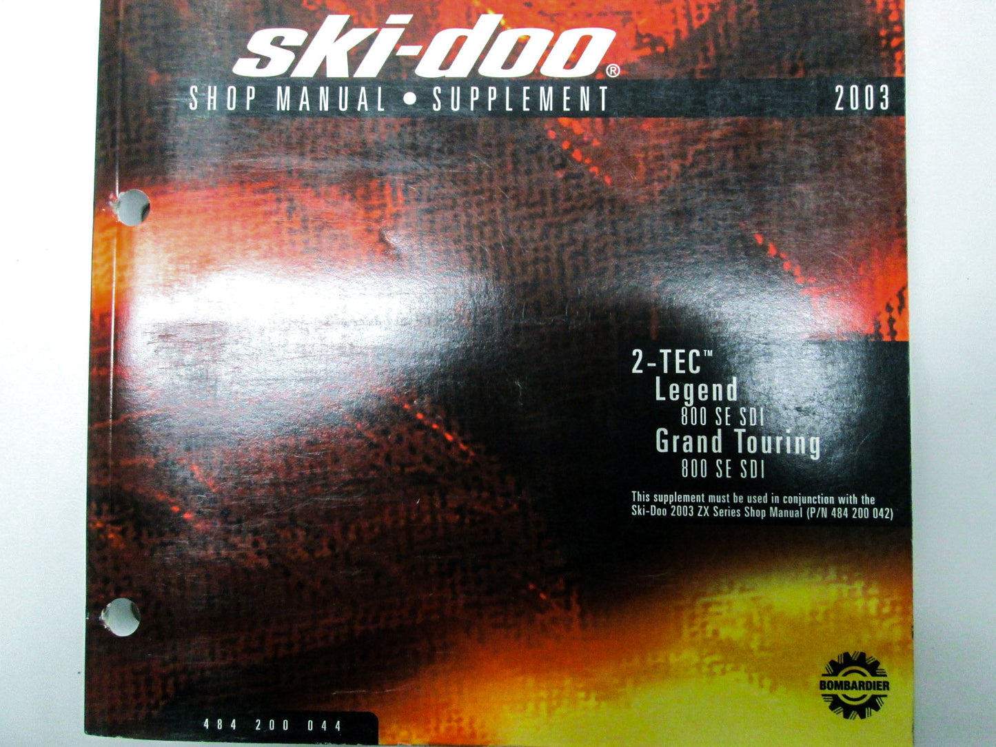 OEM Ski Doo 2003 Snowmobile Service Manual 484200044