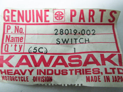 OEM Kawasaki 28019-002 Brake Light Indicator Switch NOS