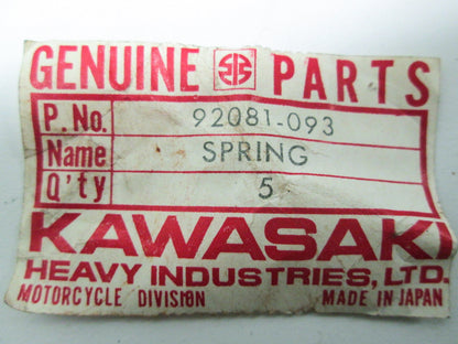 OEM Kawasaki 92081-093 Spring NOS