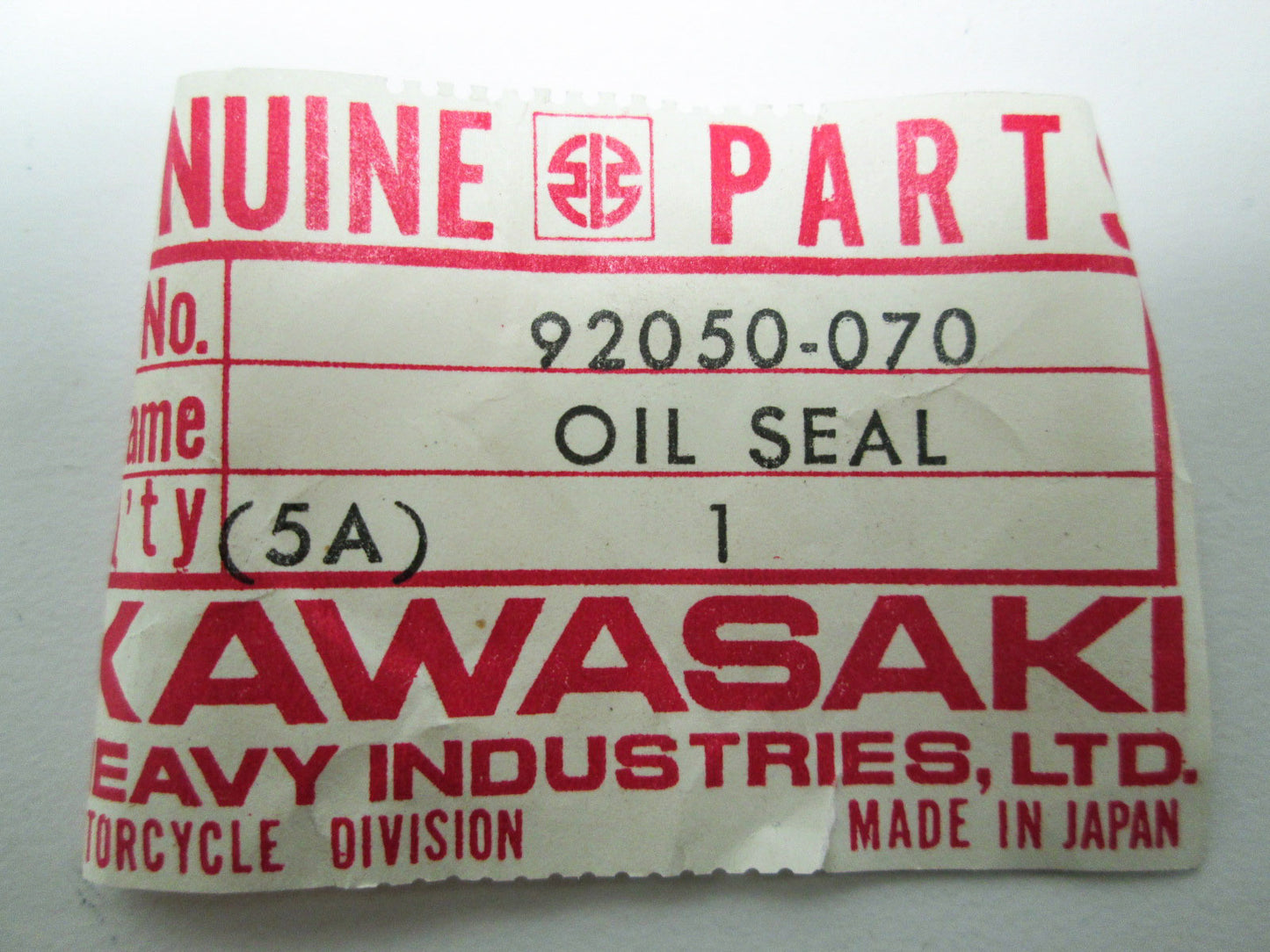 OEM Kawasaki 92050-070 Oil Seal NOS