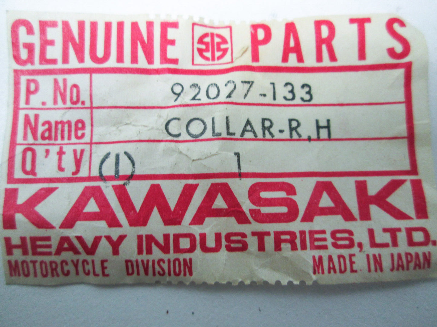OEM Kawasaki 92027-133 Right Crank Shaft Collar NOS