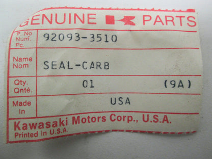 NEW OEM Kawasaki Exhaust Duct Seal 92093-3501 NOS