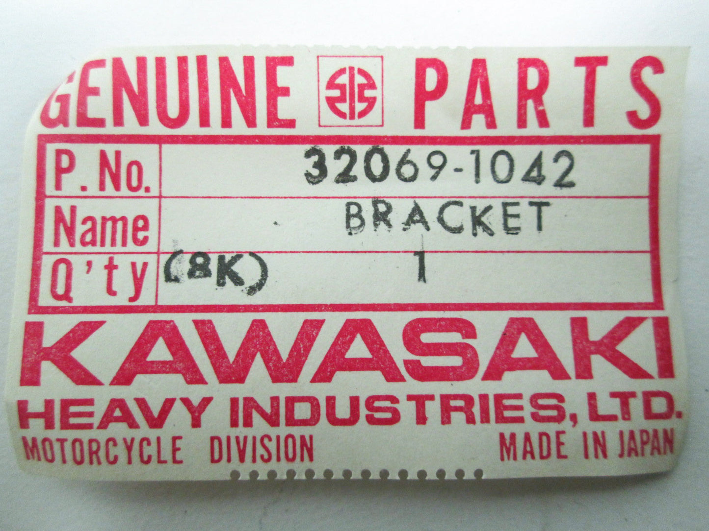 OEM Kawasaki 32069-1042 Right Hand Muffler Bracket NOS