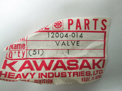 OEM Kawasaki 12004-014 Inlet Valve NOS