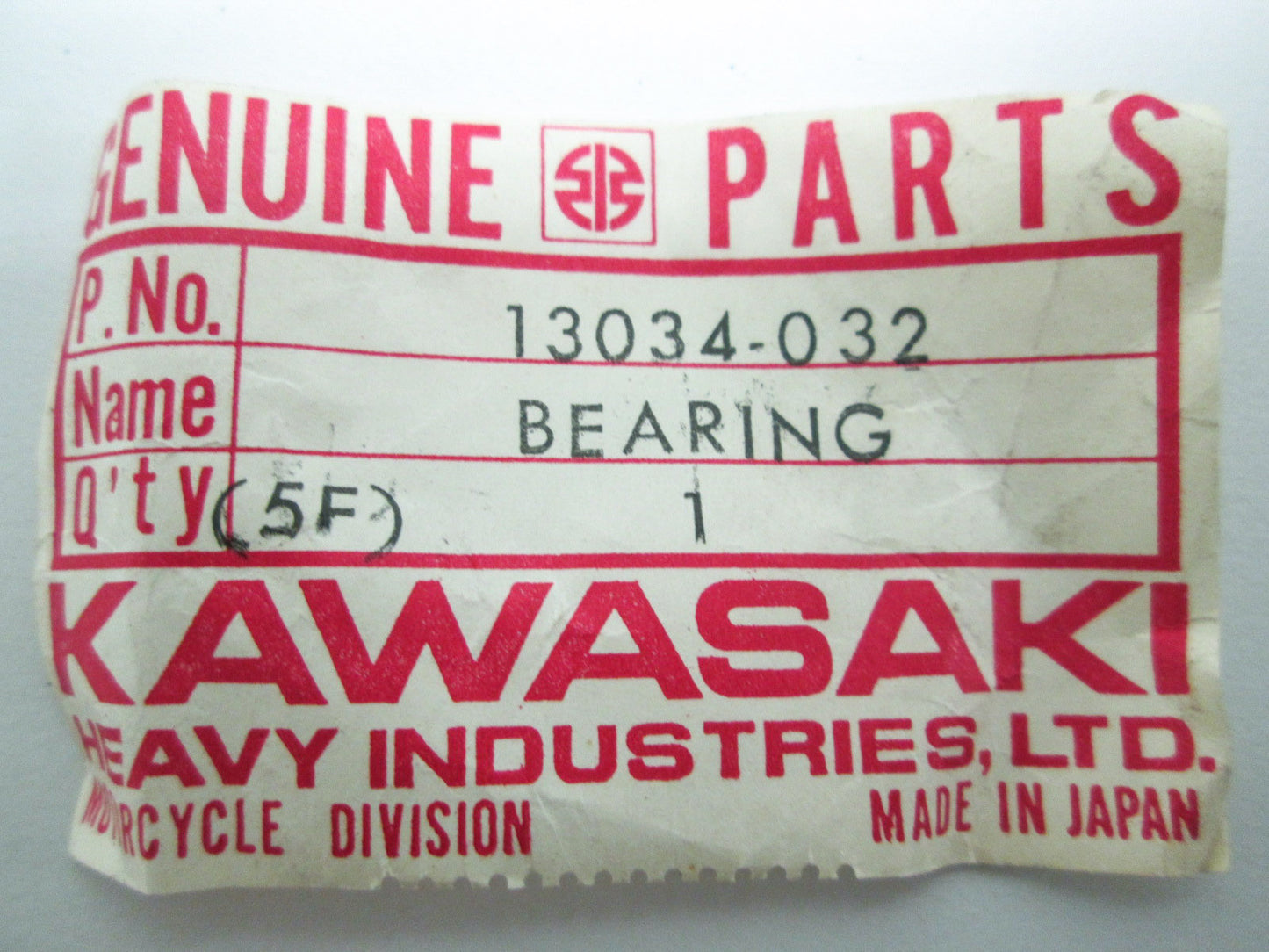 OEM Kawasaki 13034-032 Big End Needle Bearing NOS