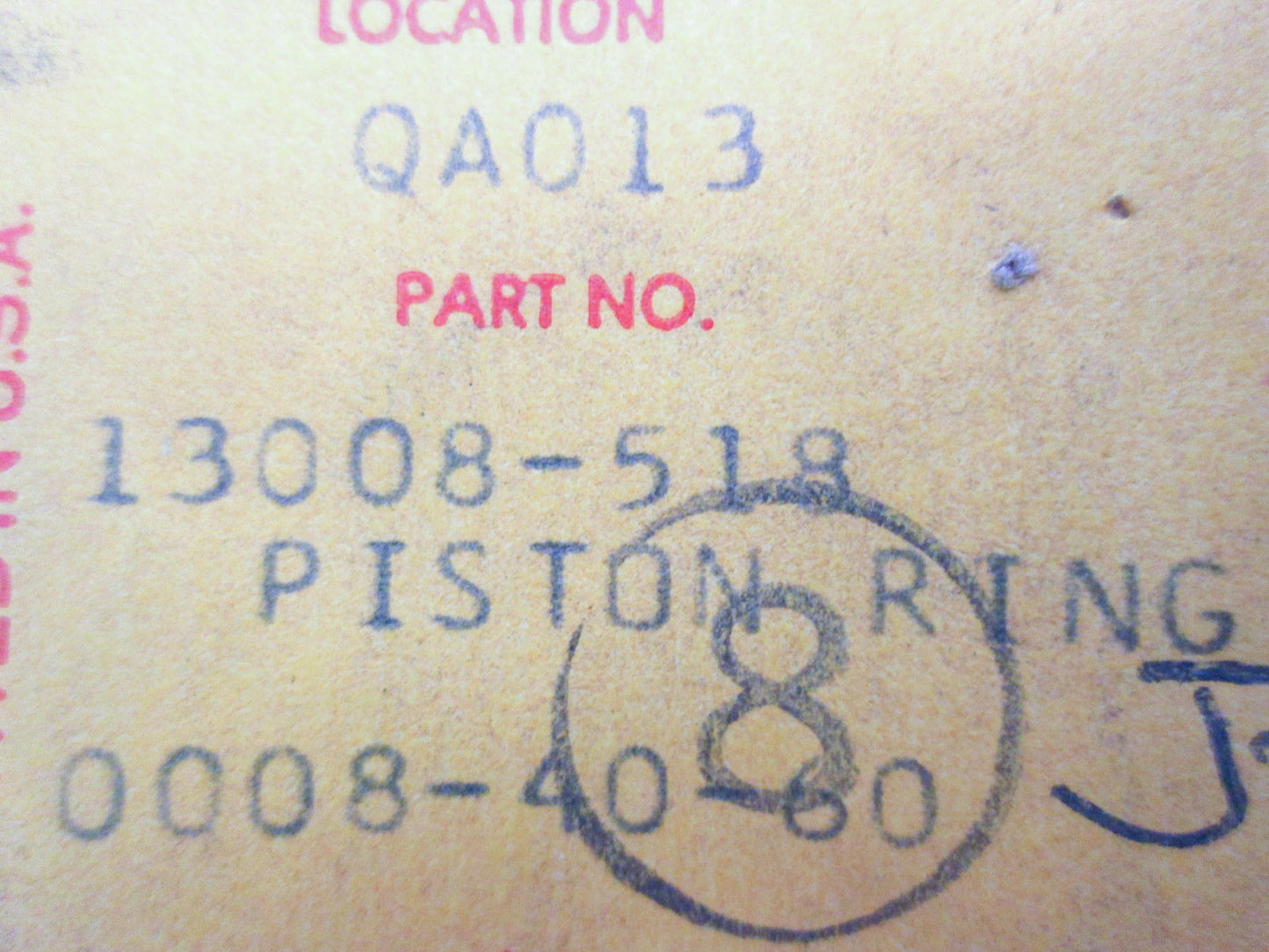 OEM Kawasaki 13008-518 Piston Ring Set NOS