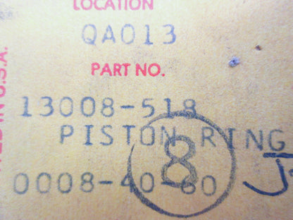 OEM Kawasaki 13008-518 Piston Ring Set NOS