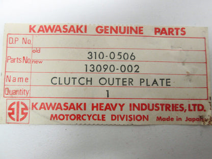 OEM Kawasaki 13090-002 Outer Clutch Plate NOS